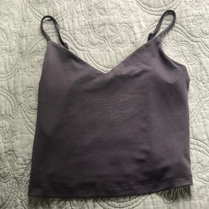 Dynamite dark grey cropped tank top